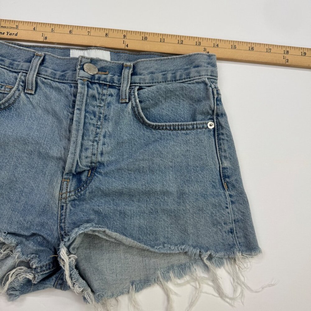 Current/Elliott Jean Shorts Ultra High Waist Size 26 Raw Hem Button Fly - Picture 4 of 9